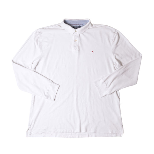 Tommy Hilfiger Long Sleeve Polo Shirt White (XXL)